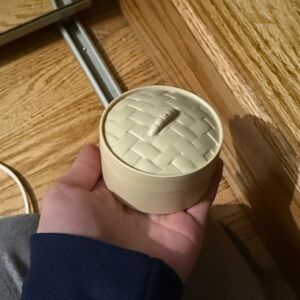 Woven Cream Accent Box